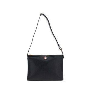 Thom Browne Black Grain Leather Shoulder Bag - NWT